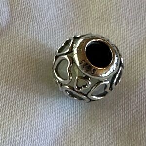 Pandora Silver Heart Charm Bead
